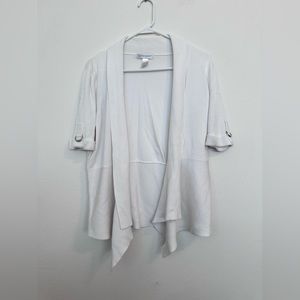 Short sleeve white cardigan size L